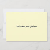 Cream With Slate Typography Wedding Save The Date セーブザデート (裏面)