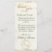 Cream - Wreath Monogram & Thank You Wedding メニュー (裏面)