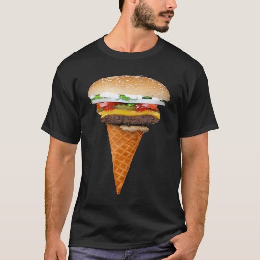 Creamburger Ice Cream Hamburger Cheeseburger Tシャツ (正面)