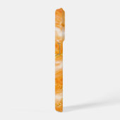Creamsicle Marble with Ivory Swirls & Gold Veining iPhoneケース (右側面)