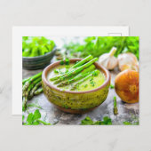 Creamy Asparagus Soup with Herbs シーズンポストカード (正面/裏面)