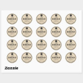 Creamy Beige Bakery Sourdough Bread Label Sticker ラウンドシール (シート)