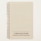 Creamy Beige Planner | Elegant & Personalized  プランナー手帳 (正面)