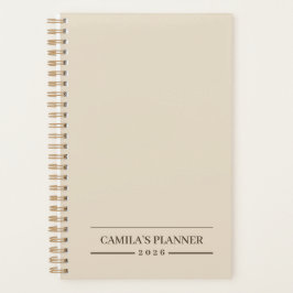 Creamy Beige Planner | Elegant & Personalized  プランナー手帳
