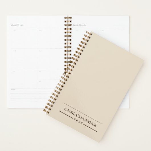 Creamy Beige Planner | Elegant & Personalized  プランナー手帳 (ディスプレー)
