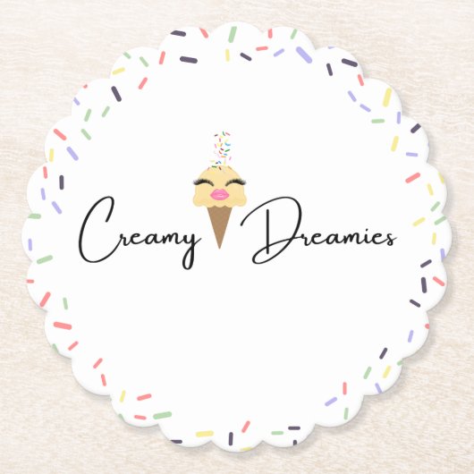Creamy Dreamies drink paper Coasters  ペーパーコースター (正面)