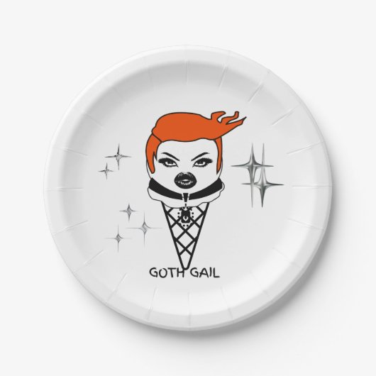 Creamy Dreamies Goth Gail Paper plates ペーパープレート (正面)