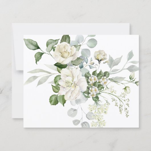 Creamy Floral Eucalyptus QR code Details Wedding (裏面)