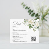 Creamy Floral Eucalyptus QR code Details Wedding (スタンド正面)