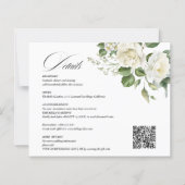 Creamy Floral Eucalyptus QR code Details Wedding (正面)