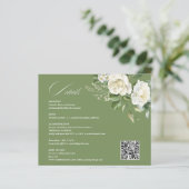 Creamy Floral Eucalyptus QR code Details Wedding (スタンド正面)