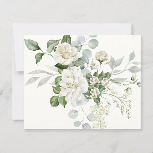 Creamy Floral Eucalyptus QR code Details Wedding (裏面)