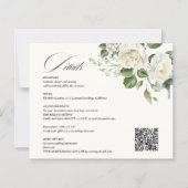 Creamy Floral Eucalyptus QR code Details Wedding (正面)
