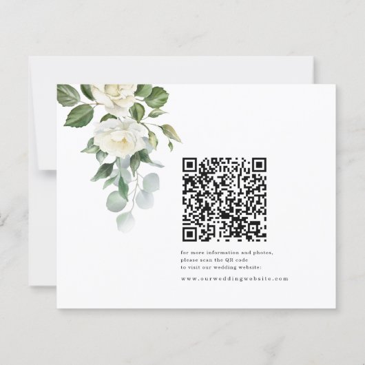 Creamy Floral Eucalyptus Wedding Save the date (裏面)
