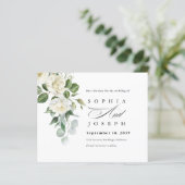 Creamy Floral Eucalyptus Wedding Save the date (スタンド正面)