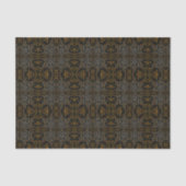 Creamy Golden Yellows Raked Pattern On Black 薄葉紙 (正面)