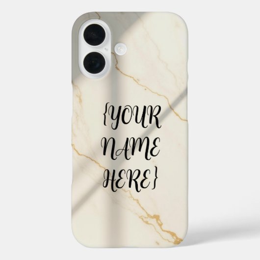 Creamy Marble Monogram Barely There iPhone 16 Case Case-Mate iPhoneケース (裏面)