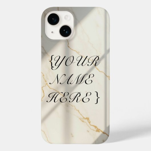 Creamy Marble Monogram Barely There iPhone Case Case-Mate iPhoneケース (裏面)