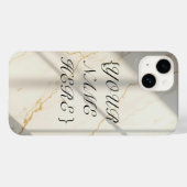 Creamy Marble Monogram Barely There iPhone Case Case-Mate iPhoneケース (裏面 (横))