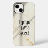 Creamy Marble Monogram Tough Style iPhone Case Case-Mate iPhoneケース (裏面)