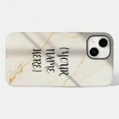 Creamy Marble Monogram Tough Style iPhone Case Case-Mate iPhoneケース (裏面 (横))