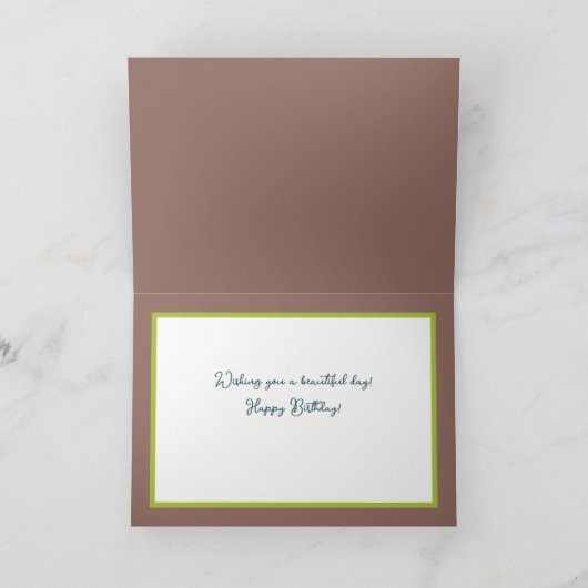 Creamy White Calla Lilies Modern Birthday Card カード (内部)