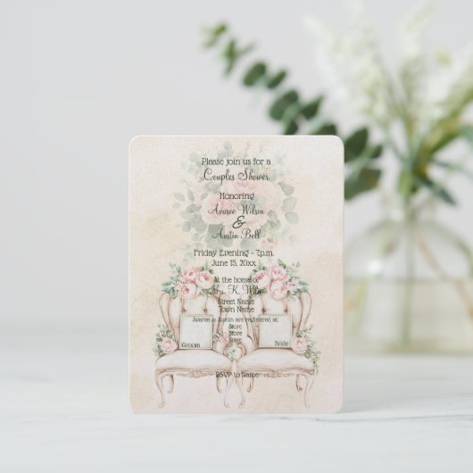 Creamy Yellow Floral Couples Shower  (スタンド正面)