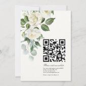 CreamyFloral Eucalyptus Script Calligraphy Wedding 招待状 (裏面)