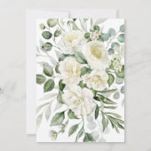 CreamyFloral Eucalyptus Script Calligraphy Wedding 招待状 (裏面)