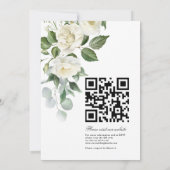 CreamyFloral Eucalyptus Script Calligraphy Wedding 招待状 (裏面)