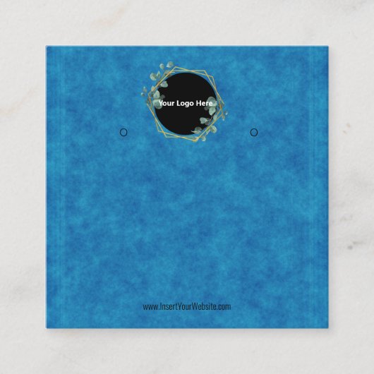 Creat Your Custom Logo Earring Display Card スクエア名刺 (正面)