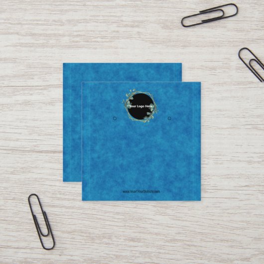 Creat Your Custom Logo Earring Display Card スクエア名刺 (正面/裏面インサイチュ)