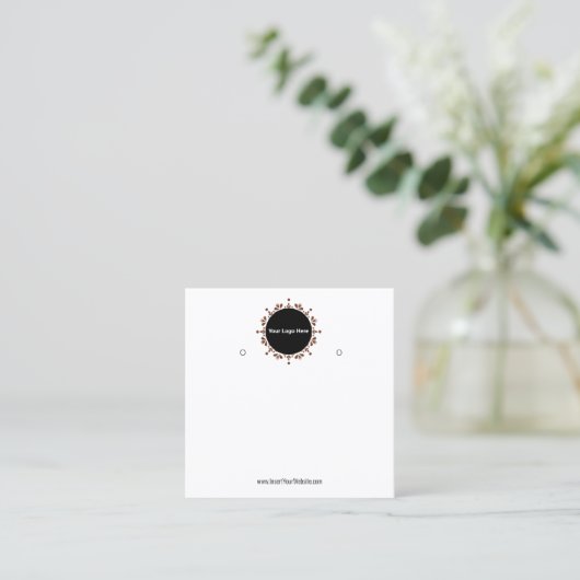 Creat Your Custom Logo Earring Display Card スクエア名刺 (スタンド正面)