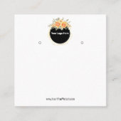Creat Your Custom Logo Earring Display Card  スクエア名刺 (正面)