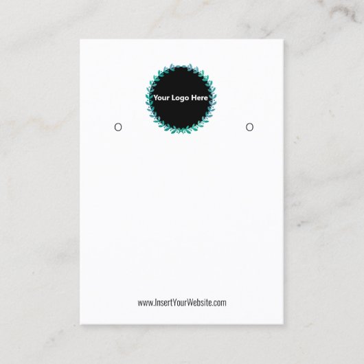 Creat Your Custom Logo Earring Display Card  名刺 (正面)
