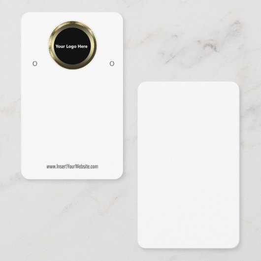 Creat Your Custom Logo Earring Display Card  名刺 (正面/裏面)