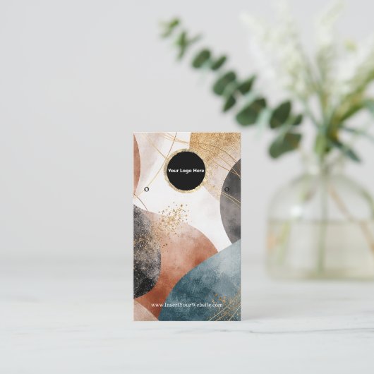 Creat Your Custom Logo Earring Display Card  名刺 (スタンド正面)