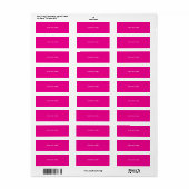 Creat Your Own Megenta Invitation Postcard ラベル (フルシート)