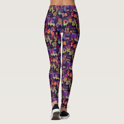 CREATEはグラフィティ印刷されたレギンスを破棄する レギンス (裏面)