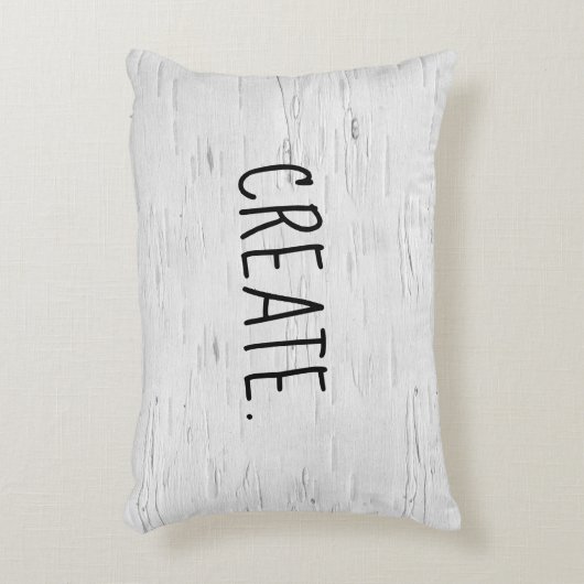 CREATE文字オン樺の木ツリーアクセントピロー アクセントクッション (正面(垂直))