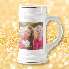 Create カスタム Beer Lover Stein Photo Mug ビールジョッキ