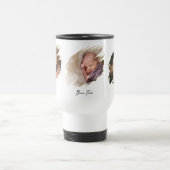 Create カスタム Photo and文字スチールホワイトコミューター トラベルマグ (中央)