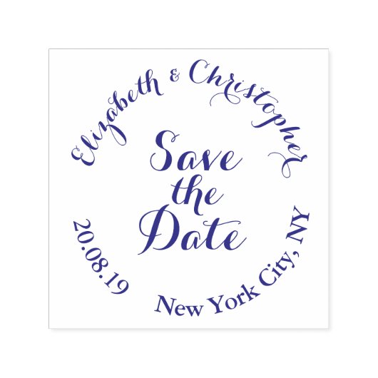 Create カスタム Scriptエレガント Wedding日付の保存 セルフインキングスタンプ (デザイン)