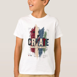 Create – 創造的モチベーションを刺激するタイポグラフィ tシャツ