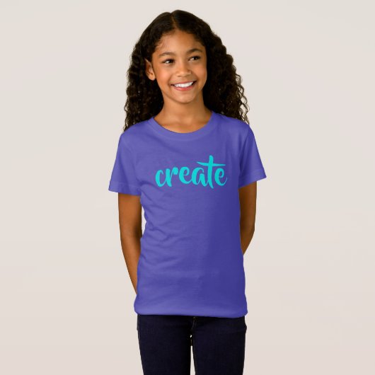"Create"女の子Tシャツ Tシャツ (正面フル)