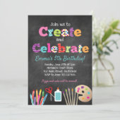 Create & 祝 Arts Craftsパーティー 招待状 (スタンド正面)