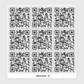 Create 9 Scannable QR Codes | Transparent シール (シート)