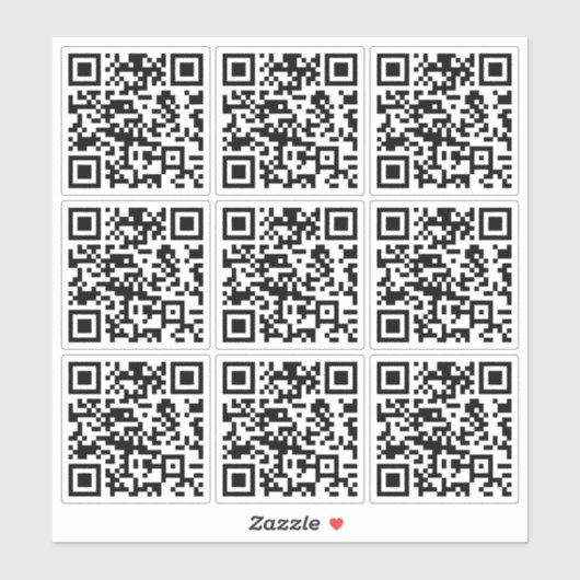 Create 9 Scannable QR Codes | Transparent シール (シート)