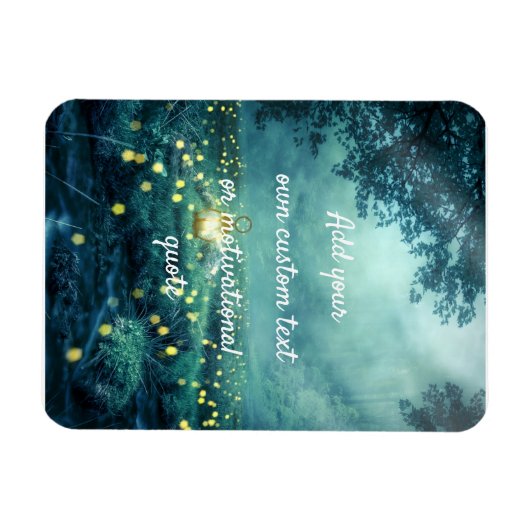 Create A カスタム Glowworm Forest(引用文の作成) マグネット (横)