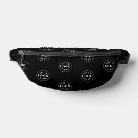 Create a Custom Black Fanny Pack with Logo Patter ファニーパック (レイダウン)